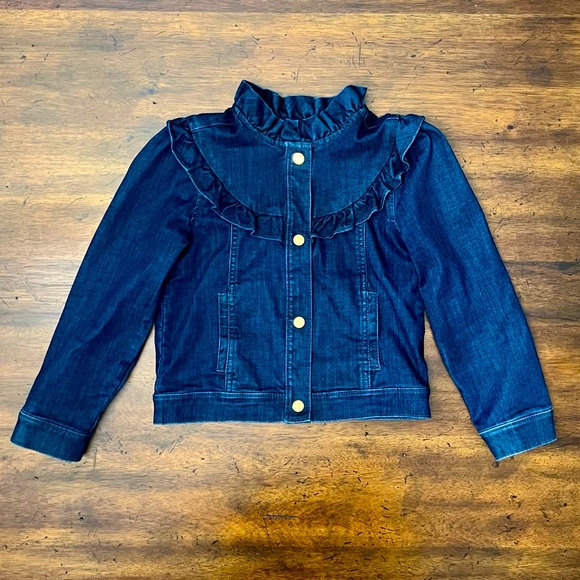Janie and Jack Other - Janie and Jack Ruffled Denim Jacket Sz 5 to 6 EUC